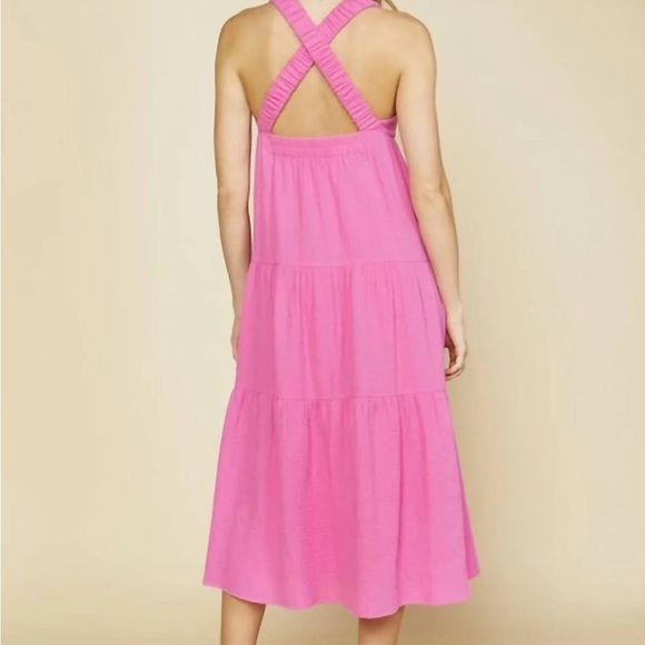 Skies Are Blue - Cross back tiered maxi dress  size S - Picture 3 of 9